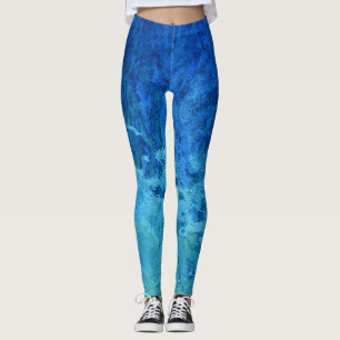 Leggings abstrait de verre d'aqua