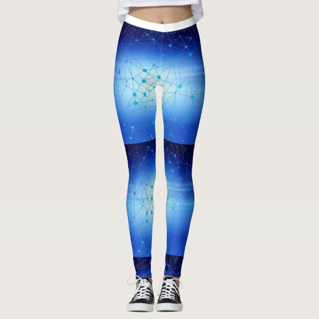 Leggings Abstrait en bleu #1 (Devant)