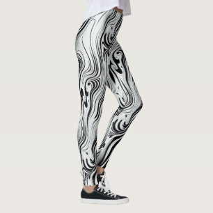 Leggings Abstrait Flux Liquide Abstrait