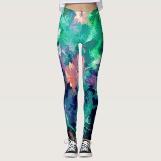 Leggings Abstrait Garden Flower Design