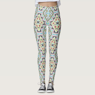 Leggings Abstrait mexicaine tribale rétro african ethno tra