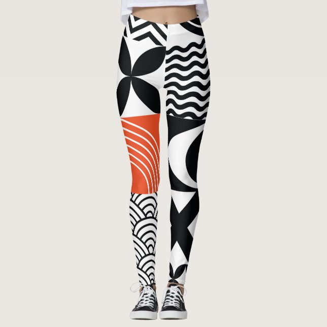 Leggings Abstrait moderne : toile de design artistique. (Devant)
