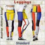 LEGGINGS - Abstrait mondrien de couleurs primaires<br><div class="desc">Une image abstraite de l'artiste néerlandais Piet Mondrian en couleurs primaires est présentée sur ces Leggings. Disponible en cinq tailles pour femmes (XS, S, M, L, XL). Voir la description "A propos de ce produit" ci-dessous pour des informations générales sur le dimensionnement et le produit, L'image couvre l'ensemble de la...</div>
