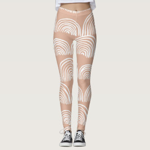 Leggings Abstrait motif sans couture dessiné à la main.