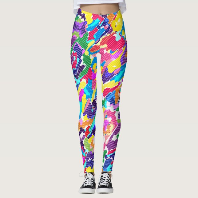 Leggings Abstrait multicolore (Devant)