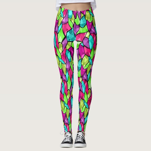 Leggings Abstrait multicolore (Devant)