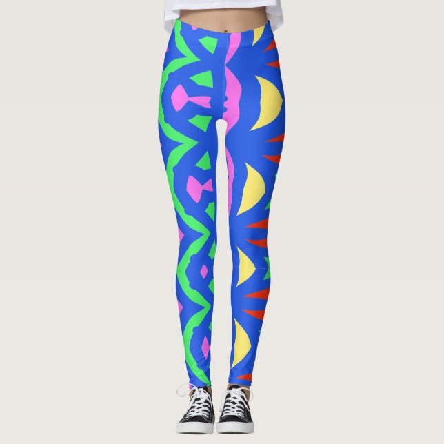 Leggings Abstrait multicolore moderne "Ratti_Creative_Arts" (Devant)