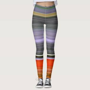 Leggings Abstrait n° 1 : orange et gris