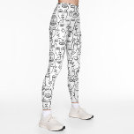Leggings Abstrait  noir blanc ligne de visage Motif<br><div class="desc">Un motif en noir et blanc,  abstrait,  avec des dessins au trait de femmes aux visages divers.</div>