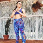 Leggings Abstrait Paint Swirls violet rose bleu orange<br><div class="desc">Des leggings amusants avec un motif tourbillonnant et coloré en orange,  bleu,  rose et violet.</div>
