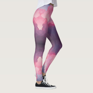 Leggings Abstrait Pink Purple Grey Courir Pantalon Jogging