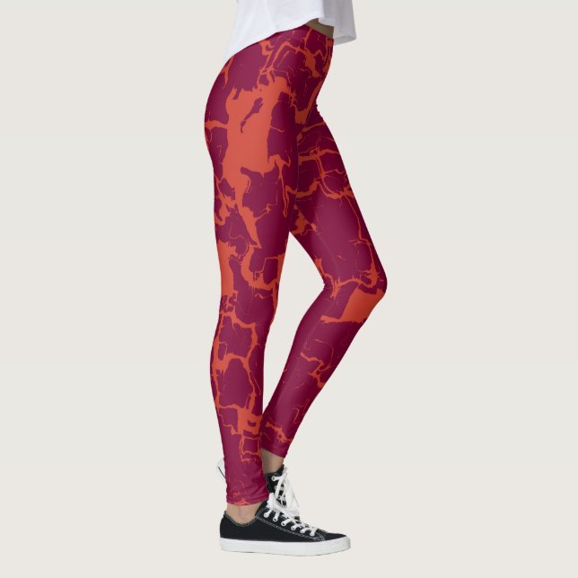 Leggings Abstrait rose et orange (Droite)