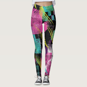 Leggings Abstrait sans soudure, filles garçons mode, coloré