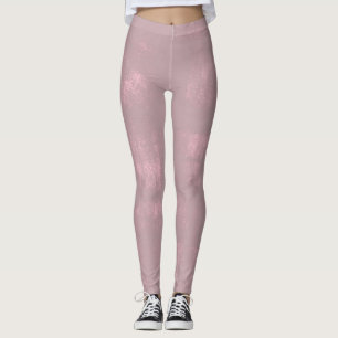 Leggings Abstrait simple rose gris clair