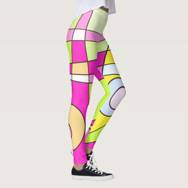 Leggings Abstrait Surfing Bubblegum (Droite)
