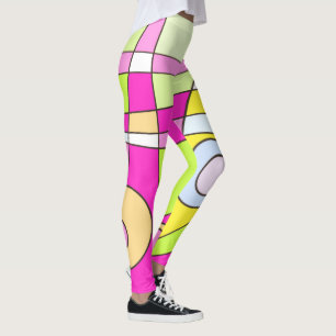 Leggings Abstrait Surfing Bubblegum