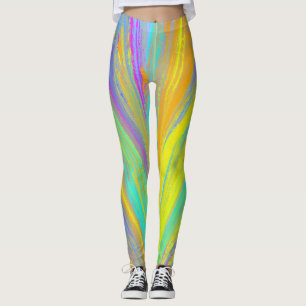Leggings Abstrait Tropical Summer Fun