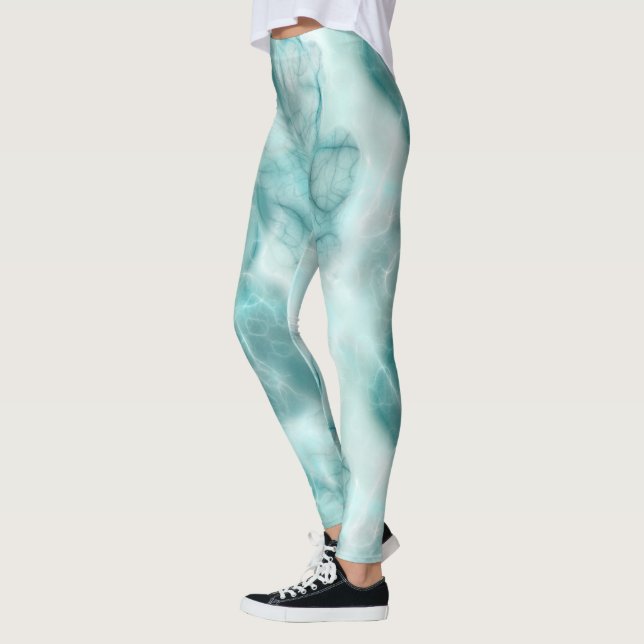 Leggings Abstrait turquoise (Gauche)