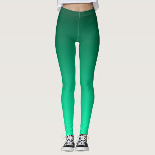 Leggings Abstrait vert brillant contraste de couleur pure t