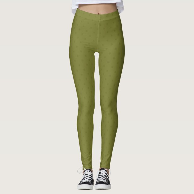 Leggings Abstrait vert brillant contraste de couleur pure t (Devant)