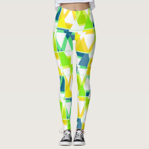 Leggings Abstrait vert jaune