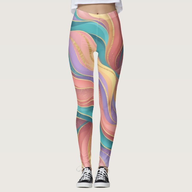 Leggings Abstrait vibrant  (Devant)