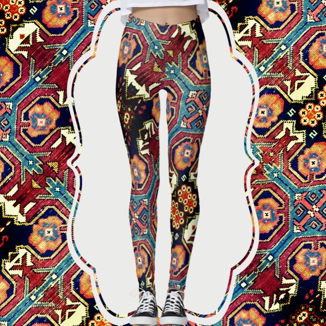 Leggings Abstraite ancienne conception de tapis orientaux L (Créateur téléchargé)