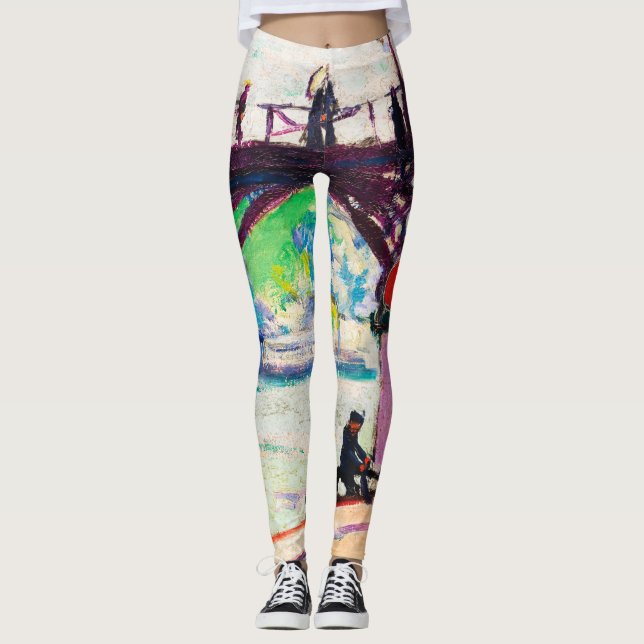 Leggings Abstraite Expressionniste Peinture féminine branch (Devant)