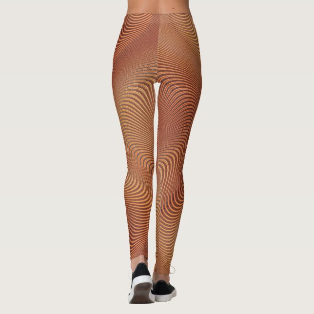 Leggings Abstraits à bandes ondulées (Dos)