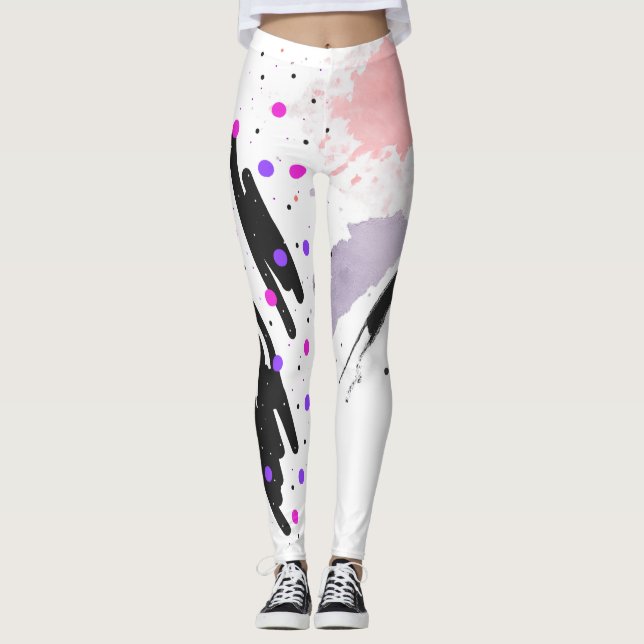 Leggings Abstraits à points Polka (Devant)