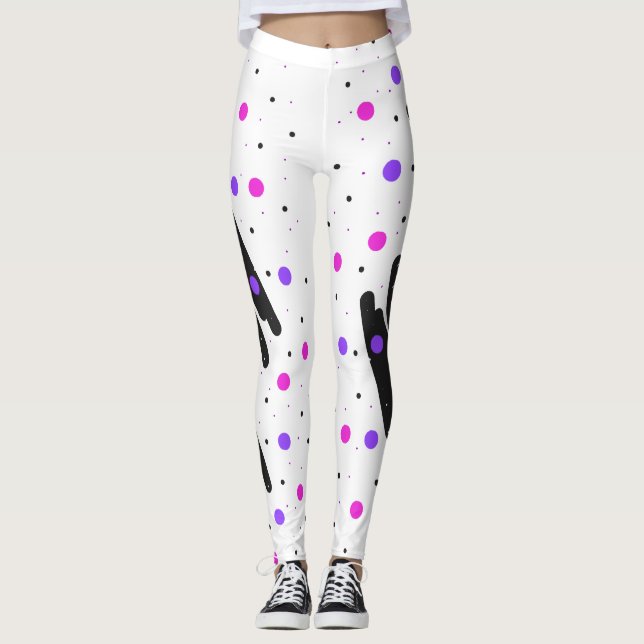 Leggings Abstraits à points Polka (Devant)