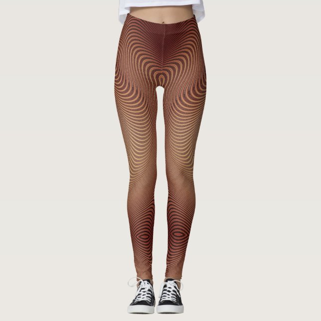 Leggings Abstraits à rayures (Devant)