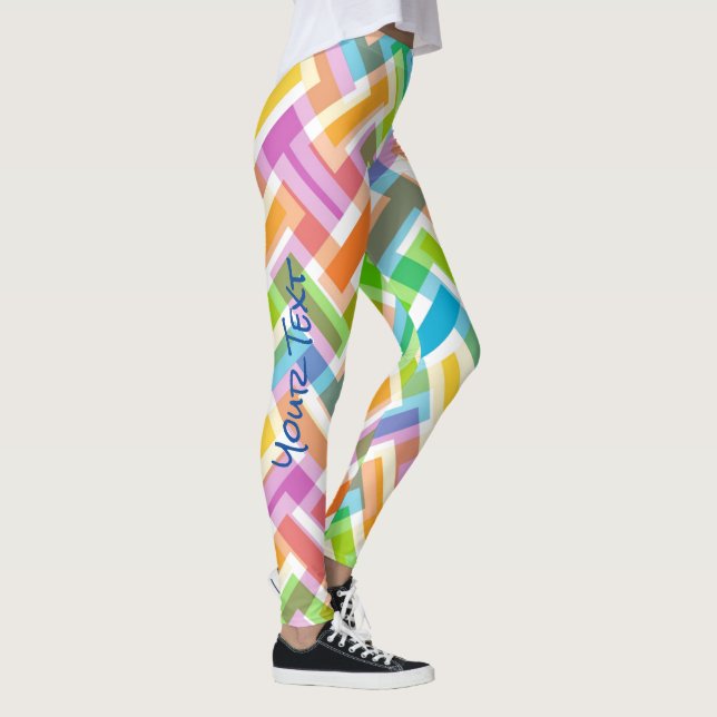 Leggings Abstraits colorés personnalisés (Droite)