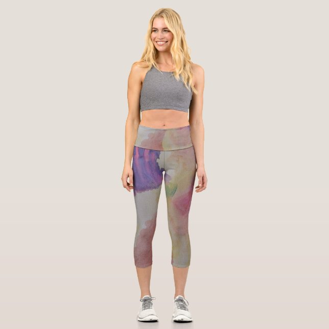 Leggings Abstraits de Coral Reef Capri (Recto)