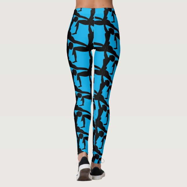 Leggings Abstraits de la Dame de Yoga (Dos)