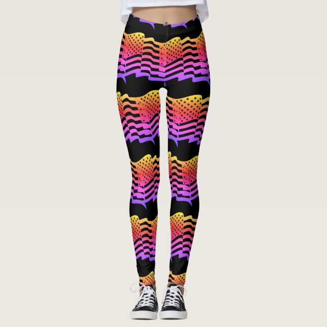 Leggings Abstraits de la Dame de Yoga (Devant)