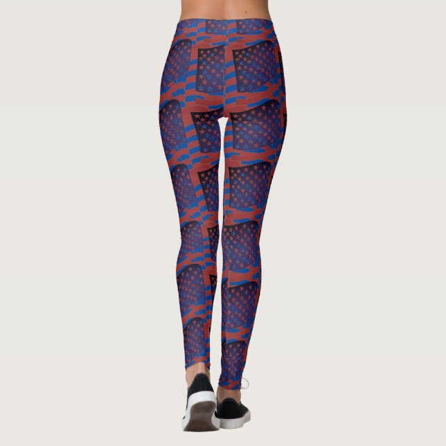 Leggings Abstraits de la Dame de Yoga (Dos)