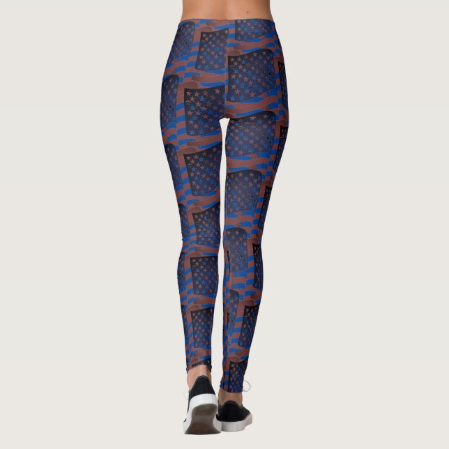 Leggings Abstraits de la Dame de Yoga (Dos)