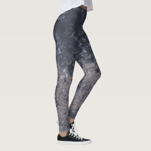 Leggings Abstraits de peinture gris-noir