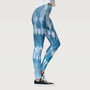 Leggings Abstraits de teinture bleue