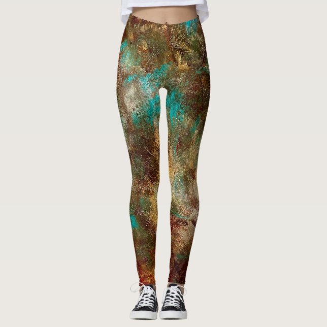 Leggings Abstraits en cuivre (Devant)