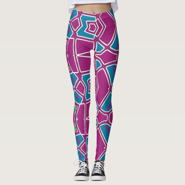 Leggings abstraits et colorés "Ratti_Creative_Arts (Devant)