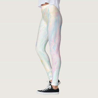 Leggings abstraits féminins aquarelle pastel