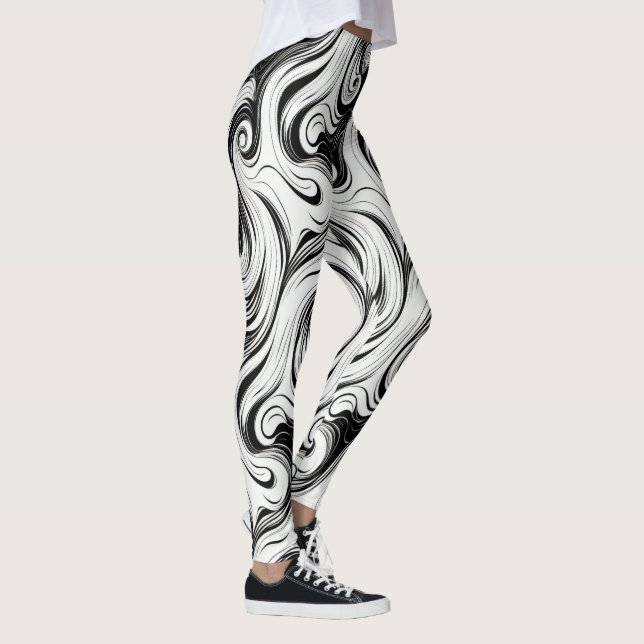 Leggings Abstraits Fils Whispy Cheveux Liquide (Droite)