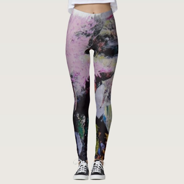 Leggings Abstraits floraux (Devant)