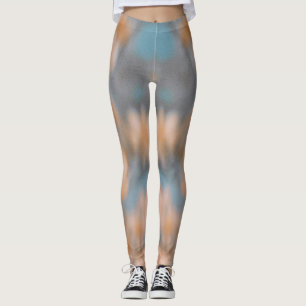Leggings Abstraits Floraux Beige