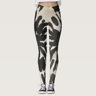 Leggings Abstraits noirs blancs modernes