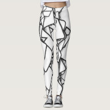 Leggings Abstraits noirs et blancs