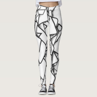 Leggings Abstraits noirs et blancs