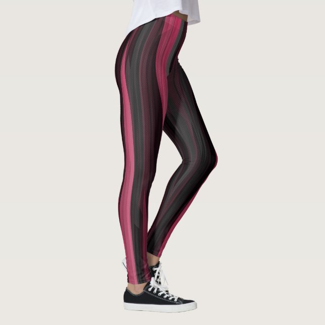 Leggings abstraits roses et gris (Droite)